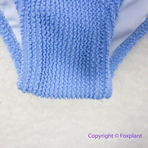 NEW Rhythm Free People Isla Rib‎ Hi Cut Pant in sky blue, size M - Picture 3 of 10